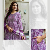 Elegant Umbrella Kurti with Rayon Foil Print Pants & Chanderi Dupatta MP8002